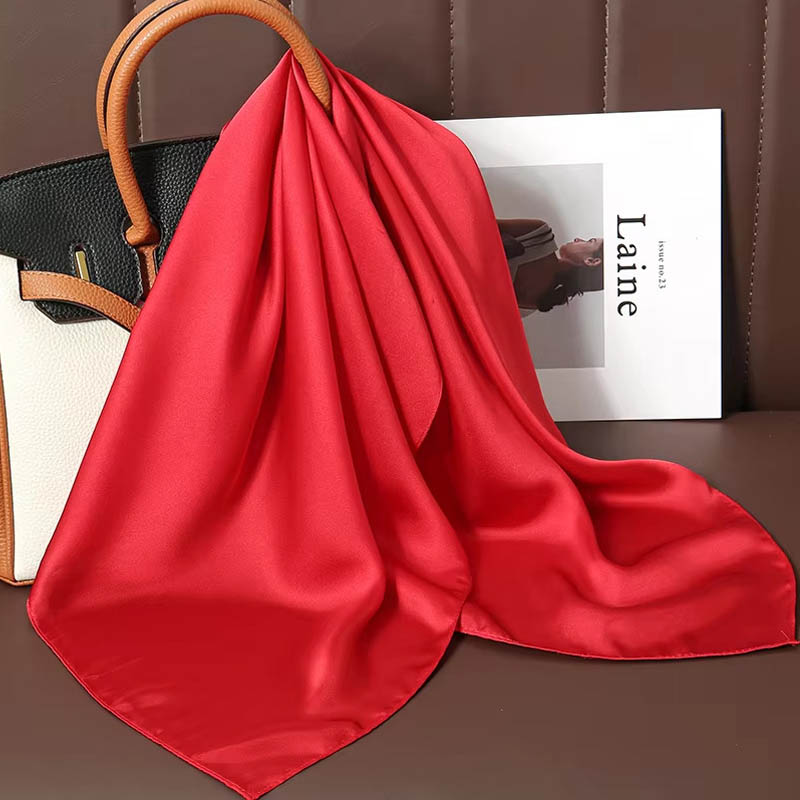 Роскошный однотонный шелковый  – обзор и цена Silk Scarf Square