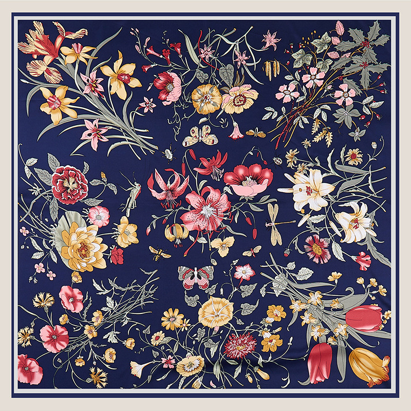 POBING саржевый шелковый шарф, – обзор и цена Silk Scarf Square