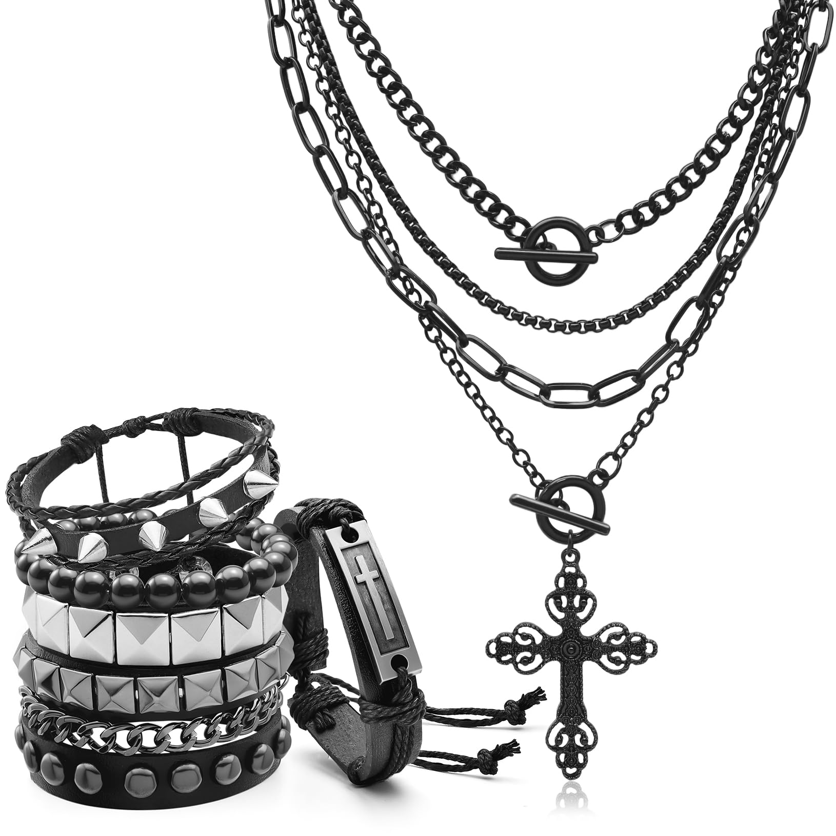 Готическое многослойное ожерел – обзор и цена Women'S Emo Accessories